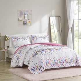 Rainbow Iridescent Metallic Dot Comforter Set