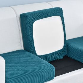 Pure color stretch all-inclusive sofa cover (Option: Emerald green-Big XL)