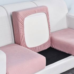 Pure color stretch all-inclusive sofa cover (Option: Dark pink-XL)