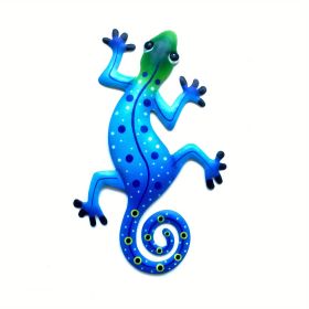 1pc Metal Gecko Wall Art Decor, Inspirational Sculpture Hanging, Farm Garden Lawn Decor, Home Decor, Room Decor, Front Door Yard Decor (Style: Model B)