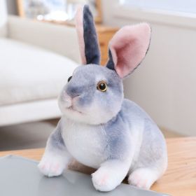 Simulation Rabbit Doll Plush Toy Children's Gift Easter Bunny 7.87inch (Items: Gray Rabbit, Style: 20 Cm)