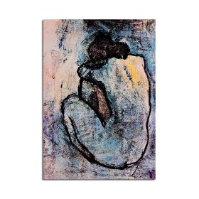 Ha's Art 100% Handmade Abstract Oil Painting Wall Art Modern Minimalist Women Picture Canvas Home Decor For Living Room Bedroom No Frame (size: 60x90cm)